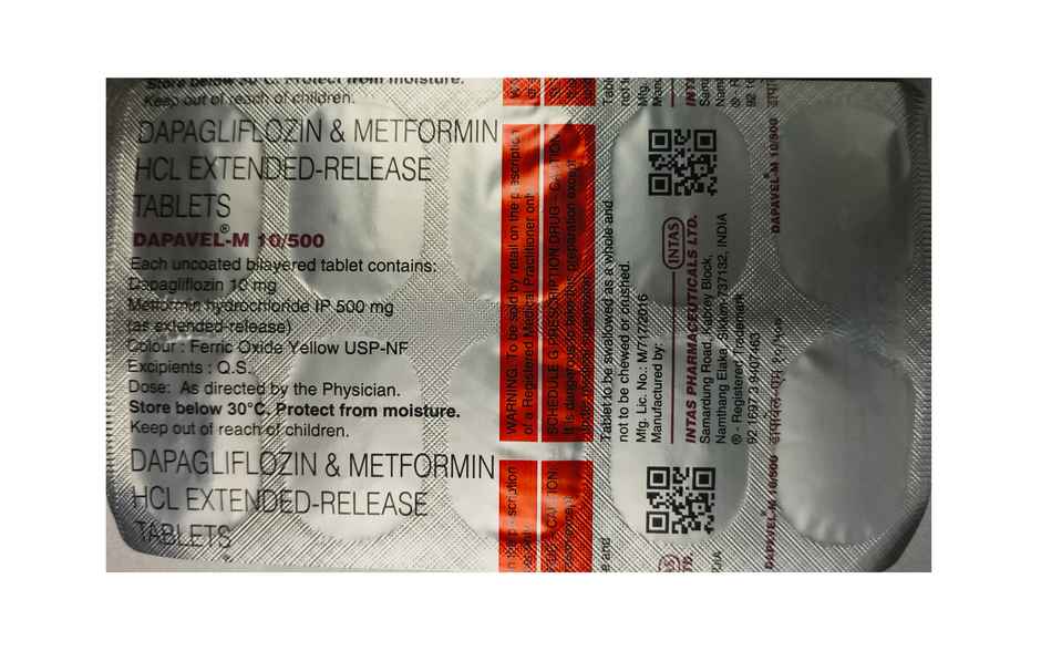 Dapavel-M 10/500 Tablet ER