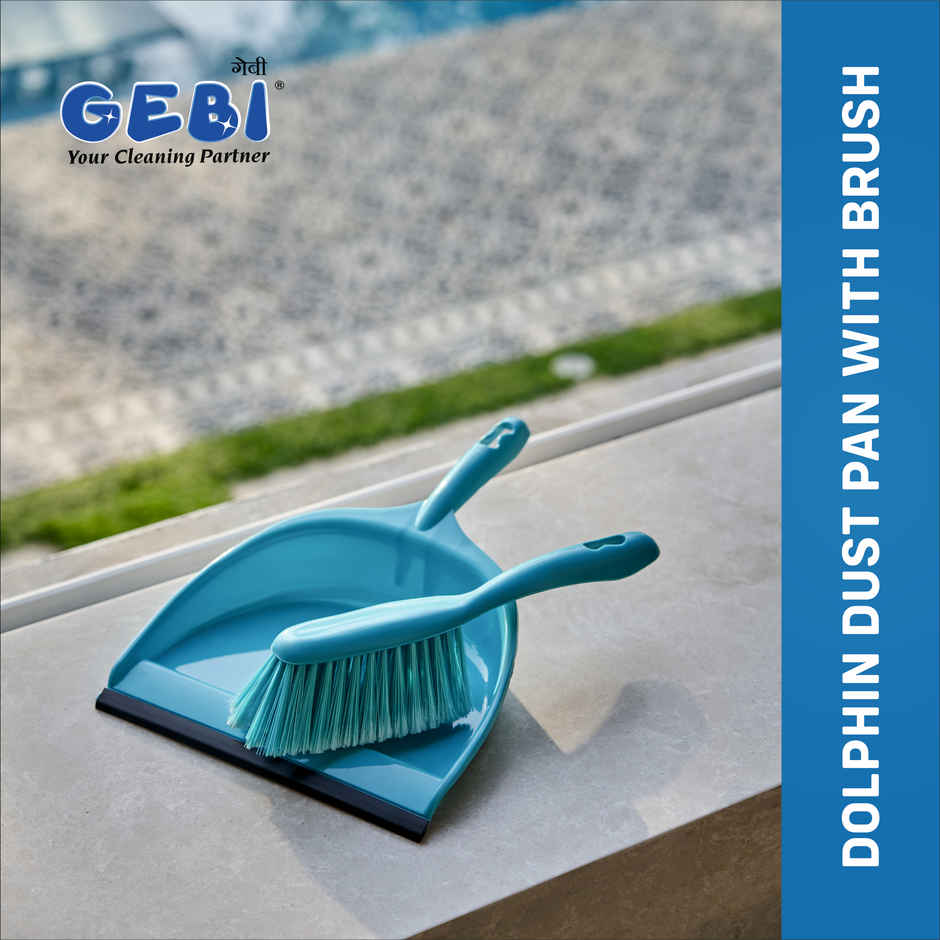 GEBI Dolphin Dust Pan With Brush