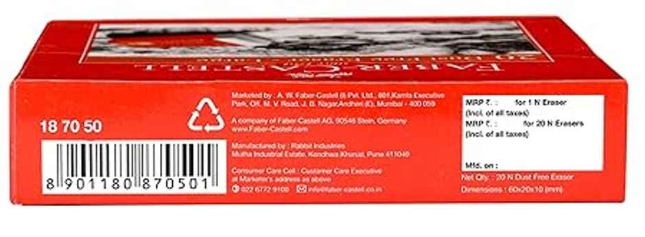 Faber-Castell Dust-Free Eraser Jumbo