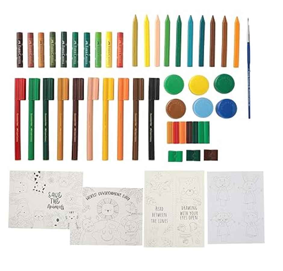 Faber-Castell 371147 Art Cart Kit | Jungle Safari
