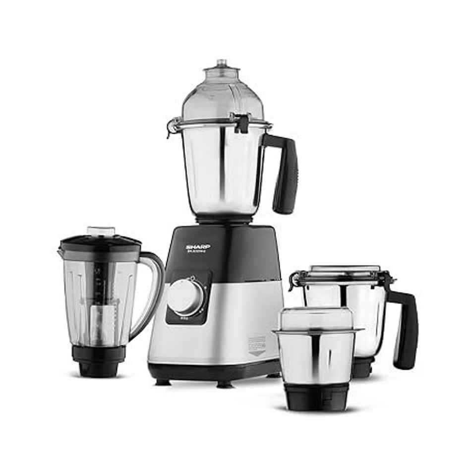 Sharp Mixer Grinder EM - G51N - W | 500 W | 4 Jars | Variable Speed Auto Cut - off - White
