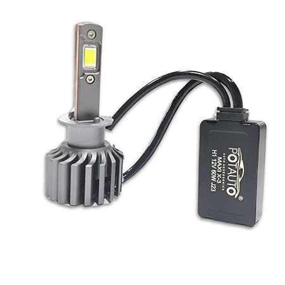 Potauto H4 Maxi-X3 Headlight Led 12V-120W | White |-Halogen-Golden Light | 3 In 1 Led Bulb For Car