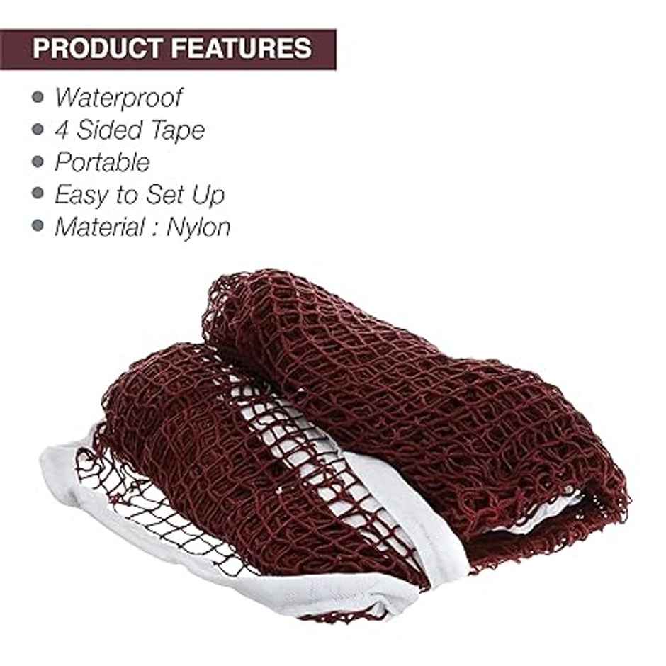Cosco Nylon Nylon Badminton Net - Maroon