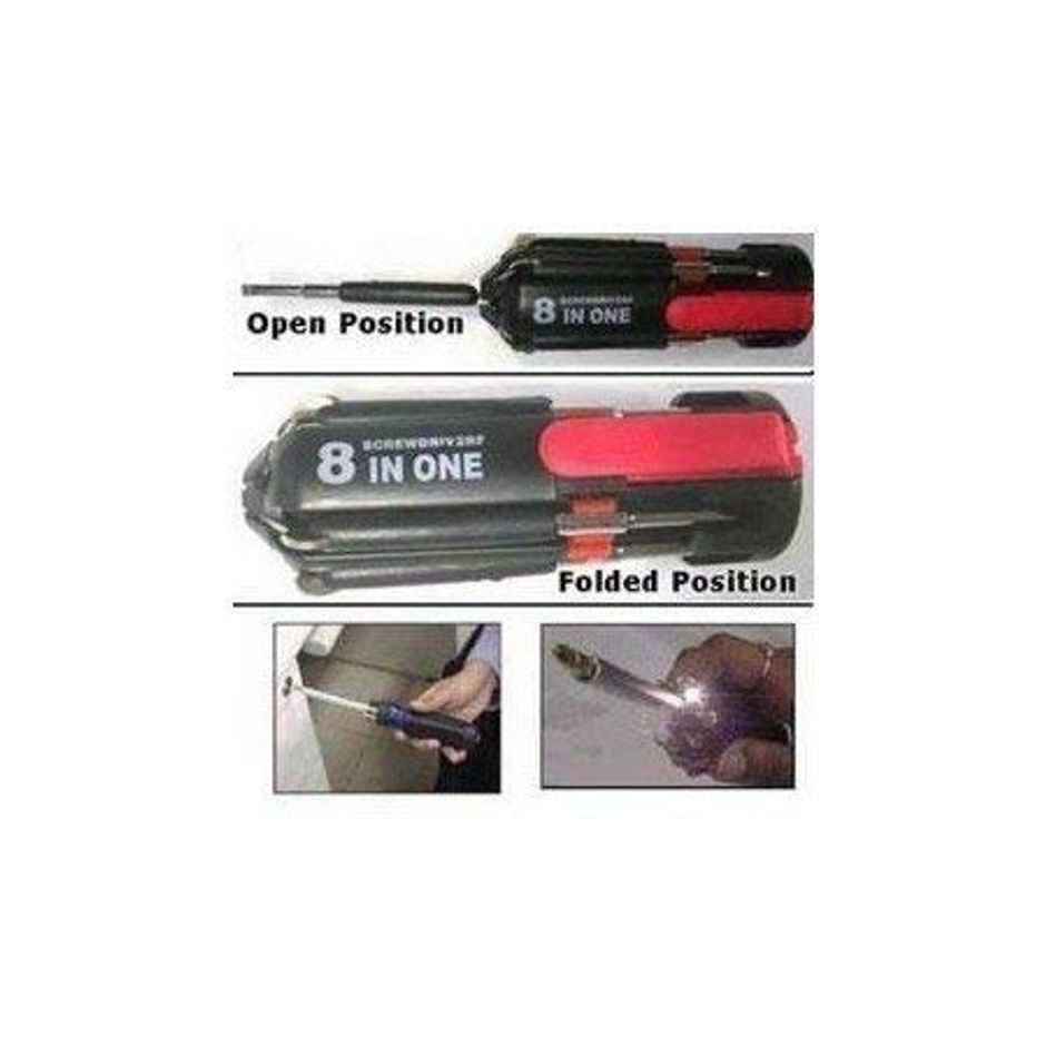Daluci Portable 8-In-1 Multi-Function Screwdriver Kit with Led Light