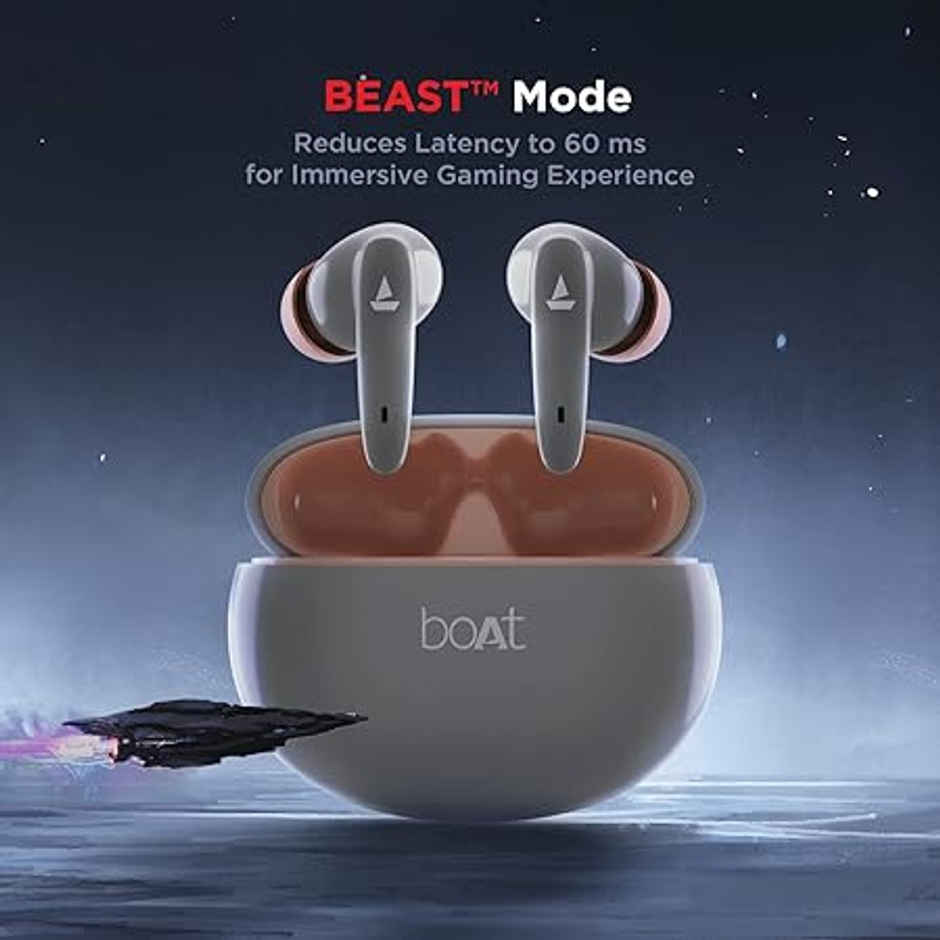 boAt Airdopes 181, ENx, Beast Mode, ASAP Charge, 20H Playtime, IPX4, BT v5.2 | Cool Grey
