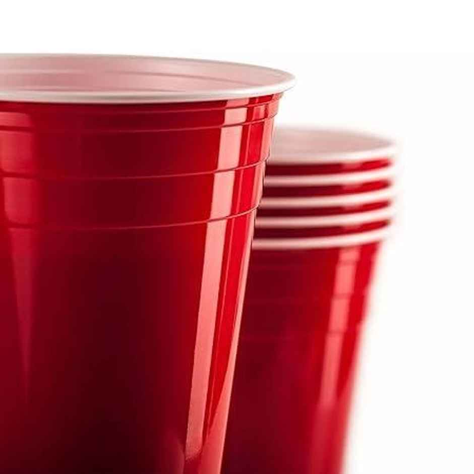 Beer Pong Party Drinking Glasses | Durable Glassware | 500 ml | Ezee