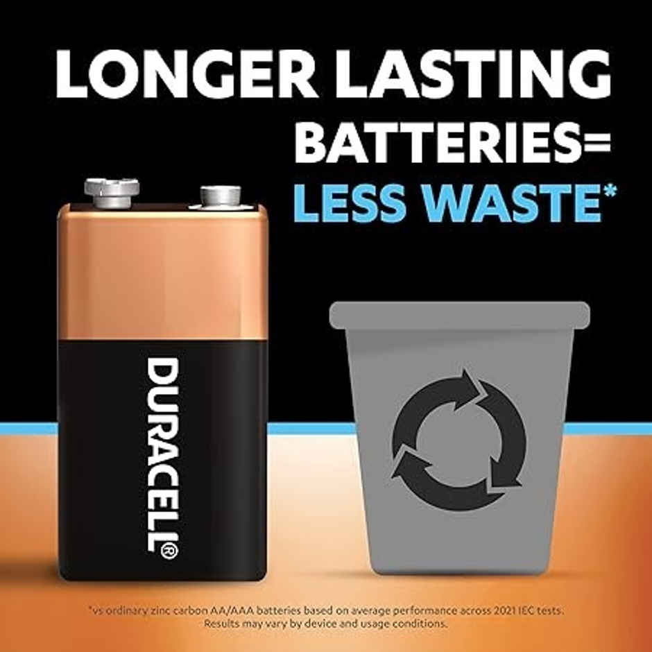 Duracell Ultra Alkaline 9V Battery |Pack of 2