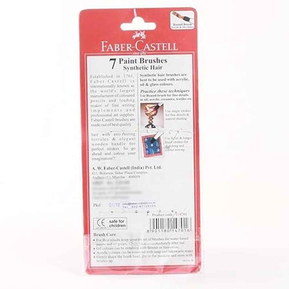 Faber-Castell Paint Brush Synthetic Hair Round | Assorted