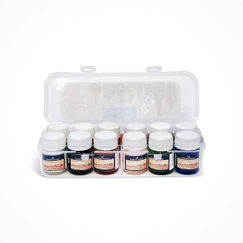 Faber-Castell 1410507 Fabric Colours | 10 ml | Plastic Box