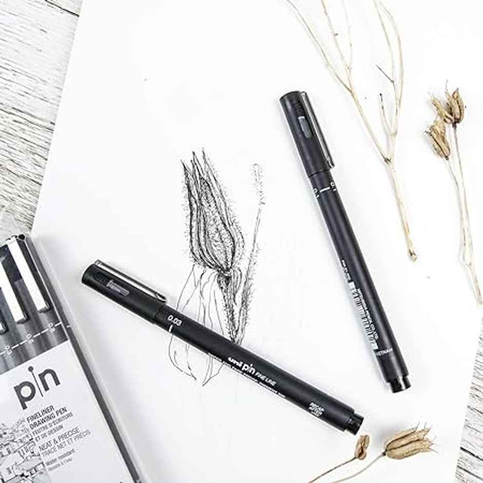 Uniball Pin 200 Liner Drawing Pens, 0.8 mm Tip