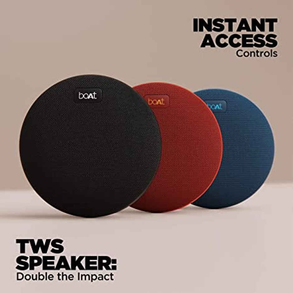 boAt Stone 180 5W Bluetooth Speaker with Upto 10 Hours Playback, 1.75 Inch Driver, IPX7 & TWS (Red)