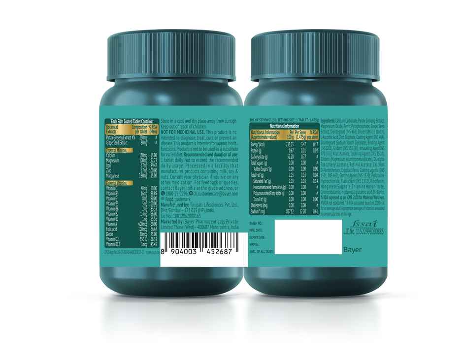 Supradyn Naturals Ginseng Multivitamin For Men 30 Tablets