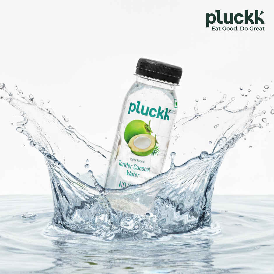Pluckk Natural Tender Coconut Water | Hydration with Potassium & Electrolytes | No Preservatives
