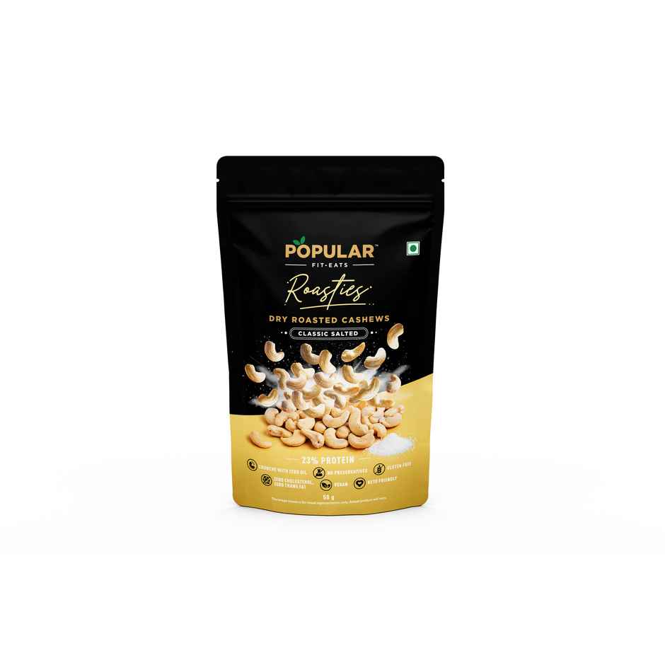 Popular Roasties Dry Roasted Cashew | Classic Salted