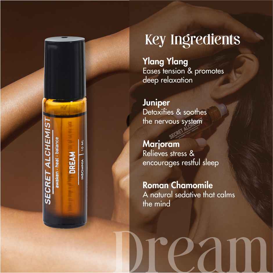 Secret Alchemist Dream Roll on for Natural Sleep Aid for Better Sleep Quality - Clinically Tested