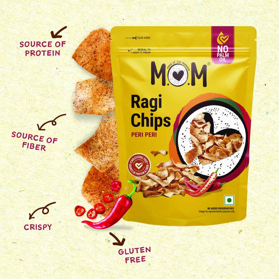 MOM Peri Peri Ragi Chips No Palm Oil | Crunchy & Tasty