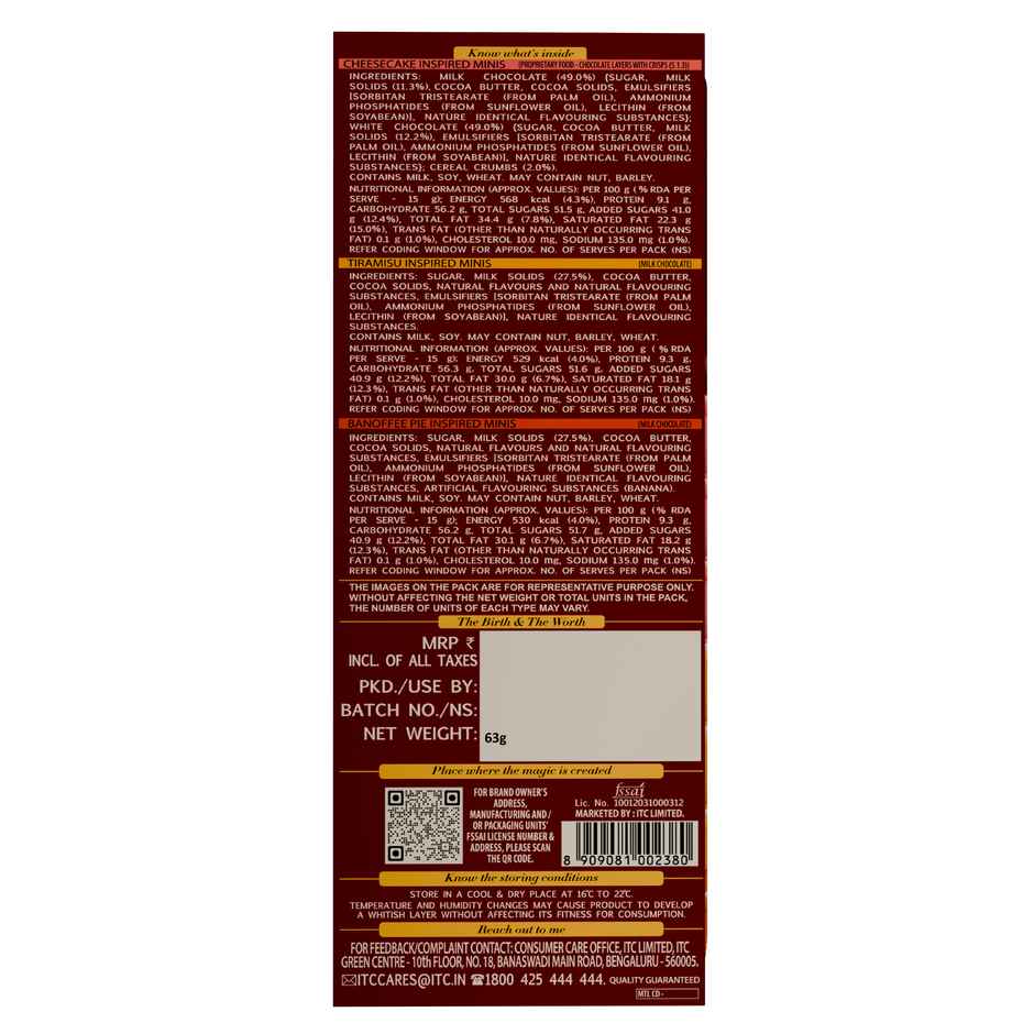 Lo Foods Keto Dark Chocolate Bar (40g) & Fabelle Choco Deck Dessert Collection (63g) Combo