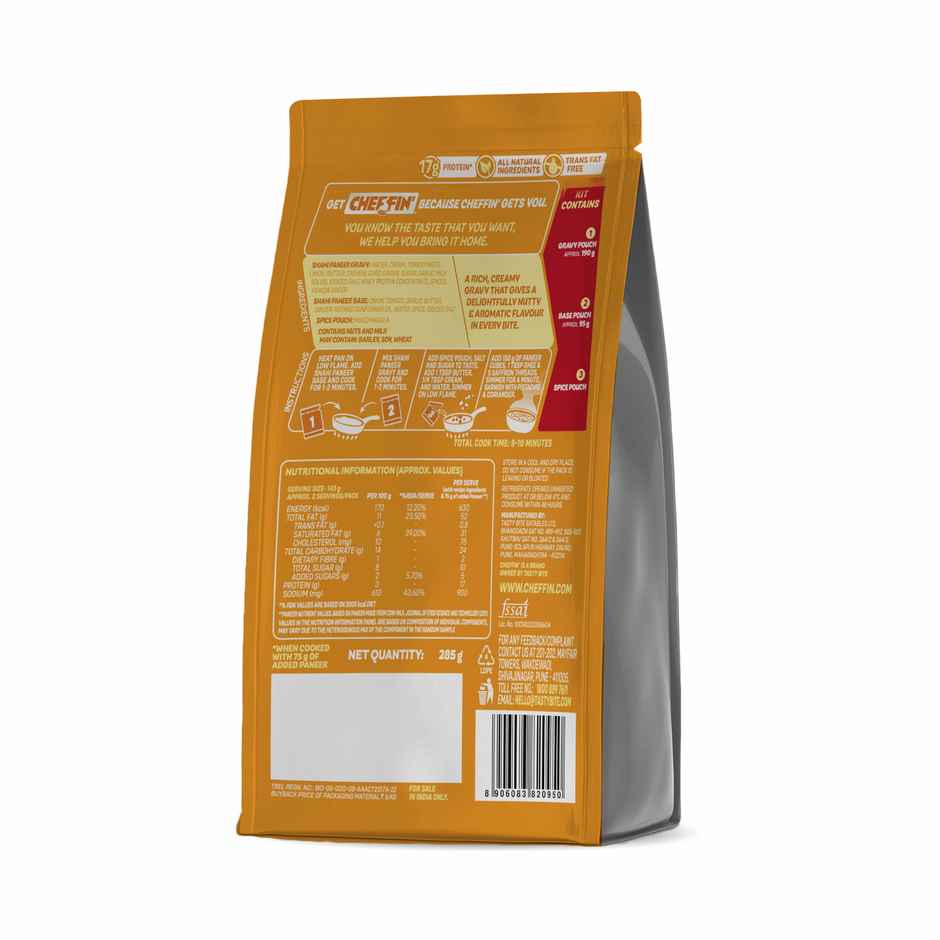 Cheffin Shahi Paneer Kit