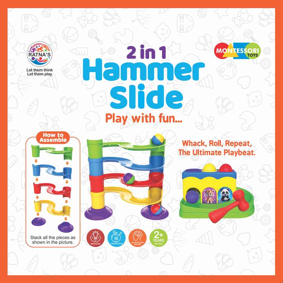 Ratna's 2 In 1 Hammer Slide | Assorted
