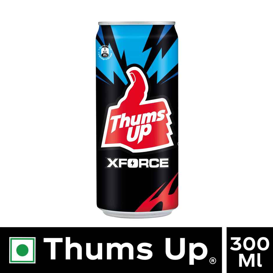 Thums Up X Force Zero Sugar Soft Drink Can | Zero Calories | Carbonated Beverage Combo