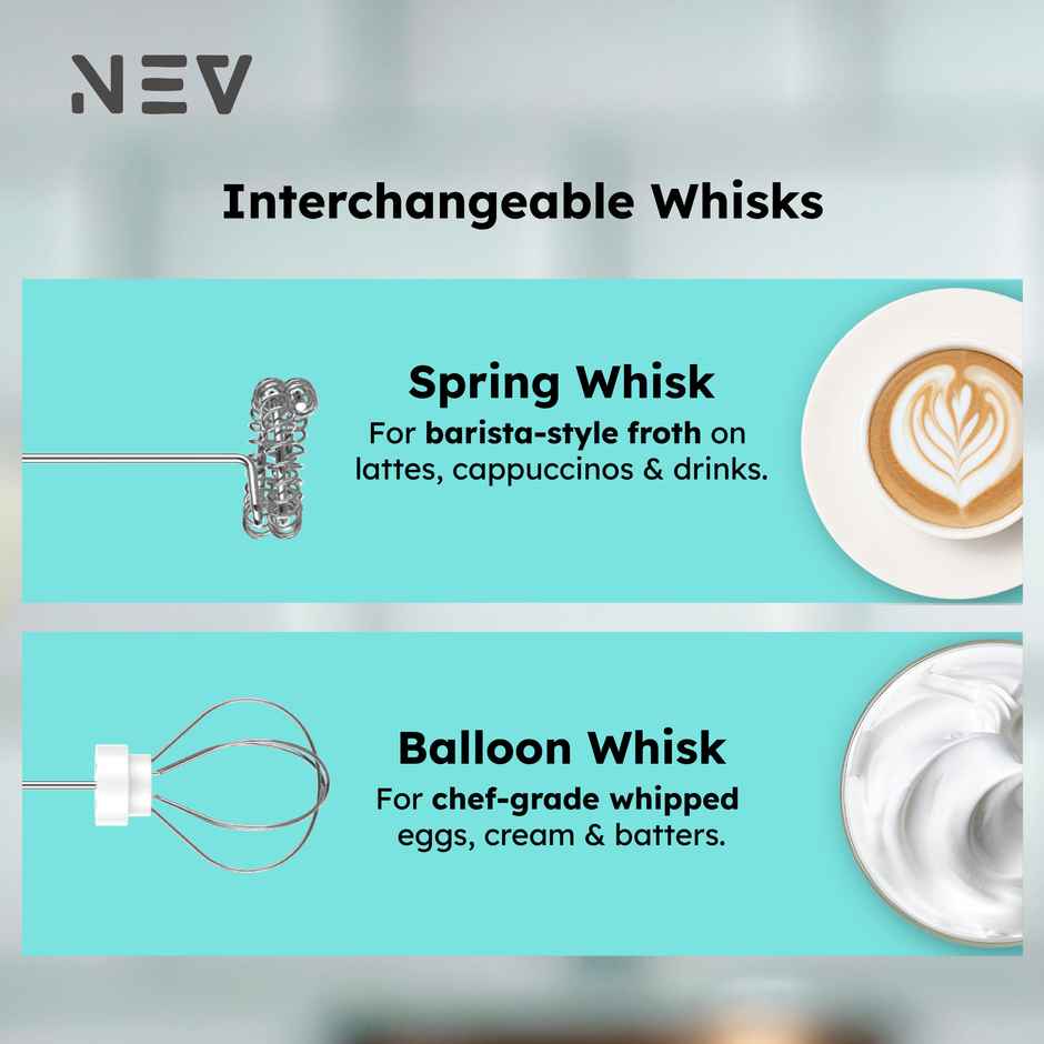 Nev Frothe Flex Milk Frother - Handheld 3-Speed | Type-C USB Charging