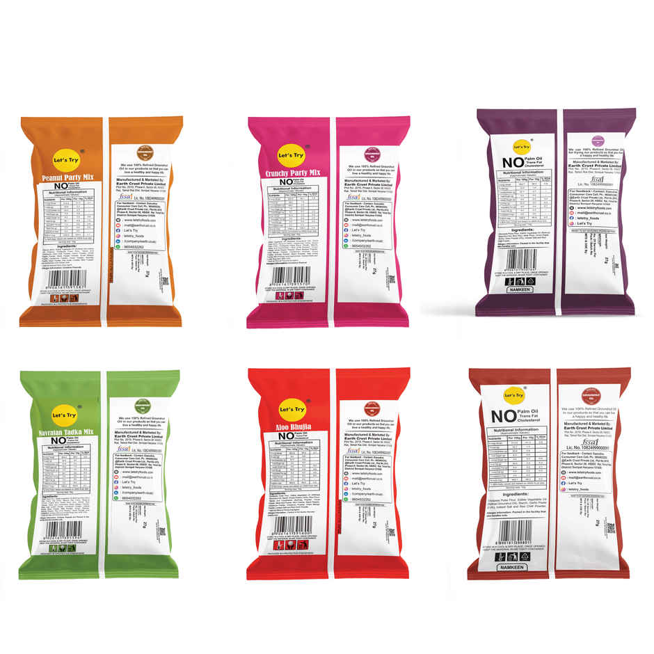 Let's try Namkeen Combo Pack Of 6 | Crunchy Party Mix Peanut Party Mix Aloo Bhujia