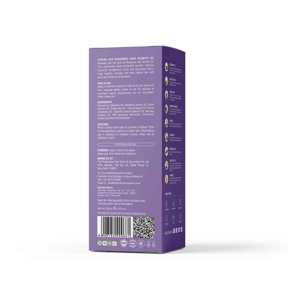 Spring H2O Rosemary Hair Growth Oil