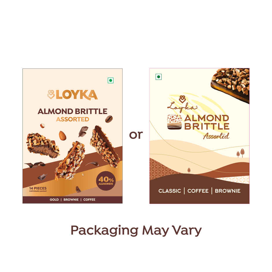 Loyka Almond Brittle Assorted (Classic,Coffee, Brownie) Combo