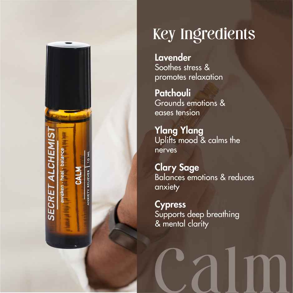 Secret Alchemist Calm Roll on for Relaxation and Reducing Stress Naturally - Clinically Tested