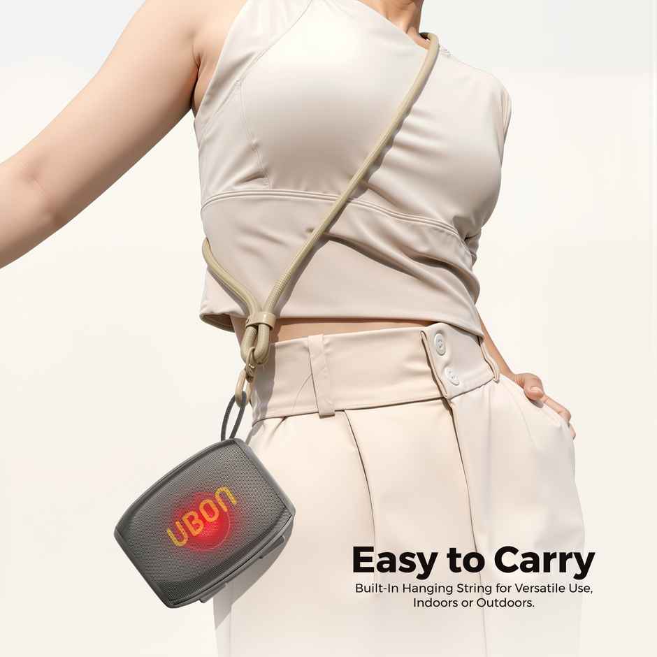 UBON Yodha SP-42, 10 watt Bluetooth Speaker, 10 Hours Long Playtime, RGB Lights | Black