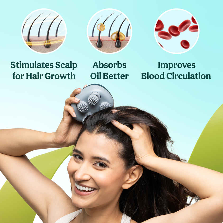 Caresmith Revive Scalp Massager: 96 Kneading Points Hair Growth and Relaxation in a Green Design