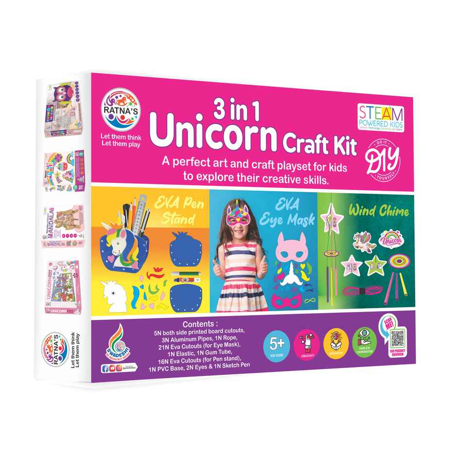 Ratna's 3 In 1 Unicorn Craft Kit