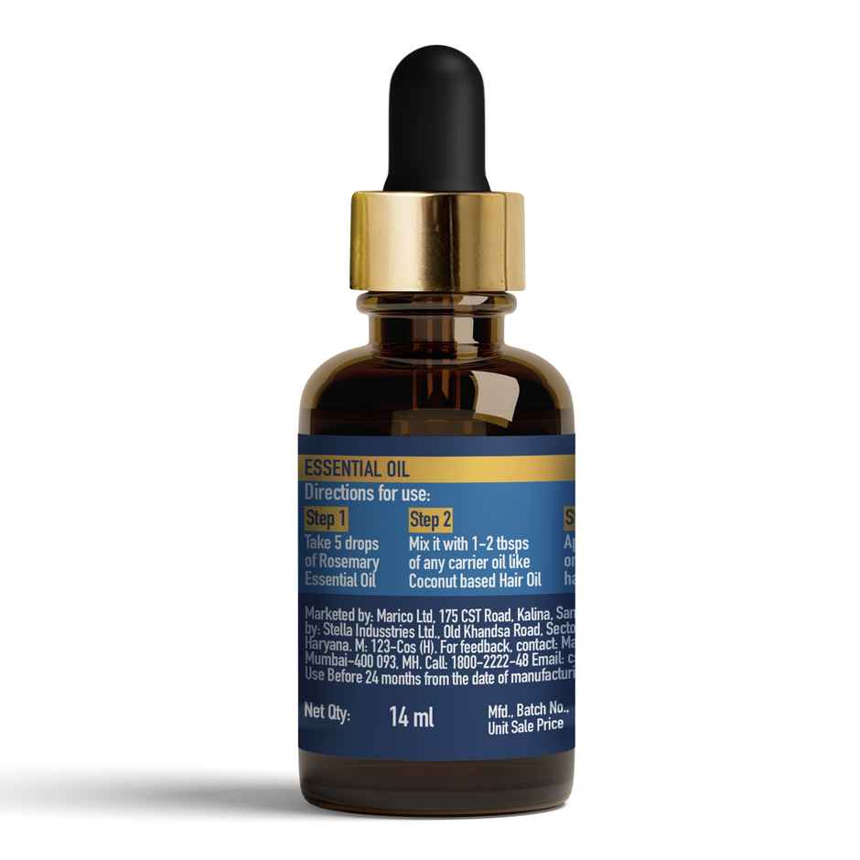 Parachute Advansed Rosemary Essential Oil | 100% Pure | For Thick & Voluminous Hair