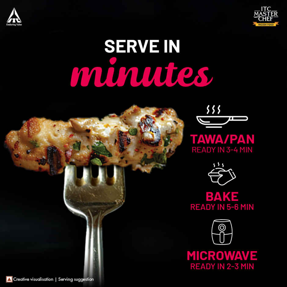 Itc Master Chef Chicken Malai Seekh Kebab (400g) & Daawat Super Basmati Rice | Long Grain (1kg) Combo