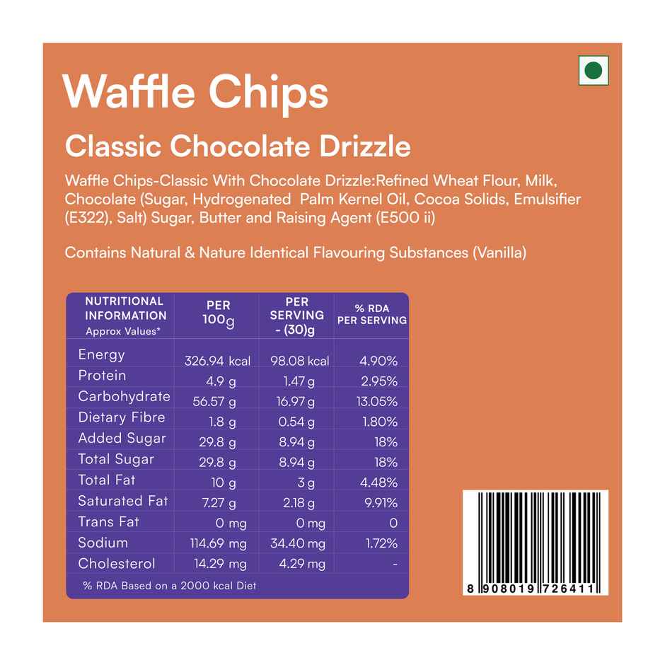 Nova Nova Waffle Chips | Classic Chocolate Drizzle