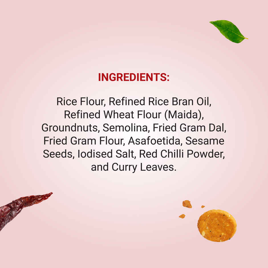 Adukale Maddur Vade 180.0 Gram (180g) & Adukale Nippattu 180.0 Gram (180g) Combo