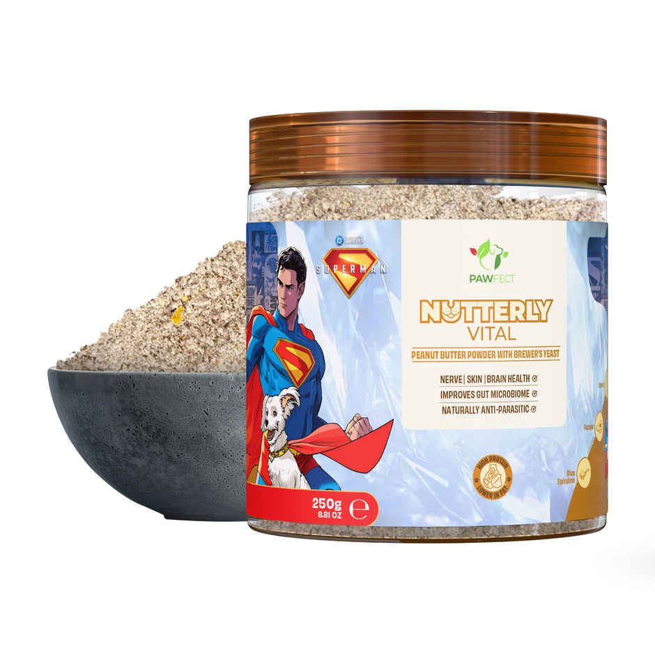 Pawfect Nutterly Vital Peanut Butter Powder Daily Dog Food Topper for Dogs