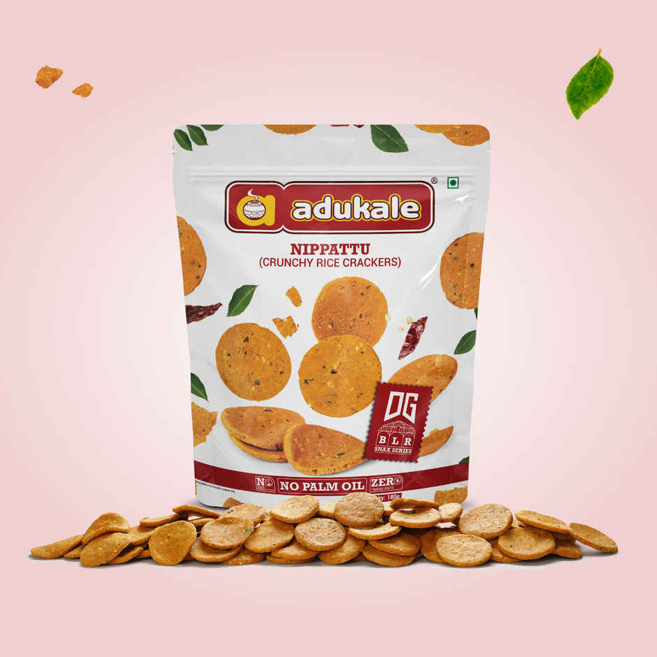 Adukale Maddur Vade 180.0 Gram (180g) & Adukale Nippattu 180.0 Gram (180g) Combo