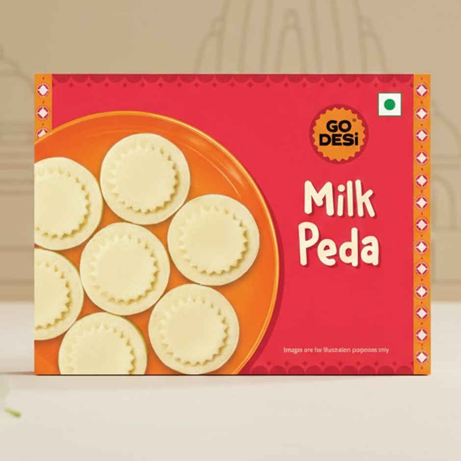 Kaju Katli Classic | Kaju Barfi | Sweets | By Go Desi (200g) & Go Desi Milk Malai Peda (200g) Combo