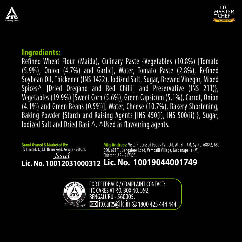 ITC Master Chef Veggie Pizza Pocket | With Real Cheese | 9 pcs