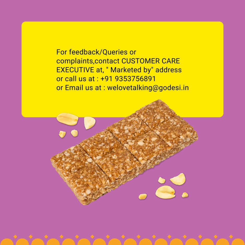 GO DESi Crushed Peanut Chikki Bar