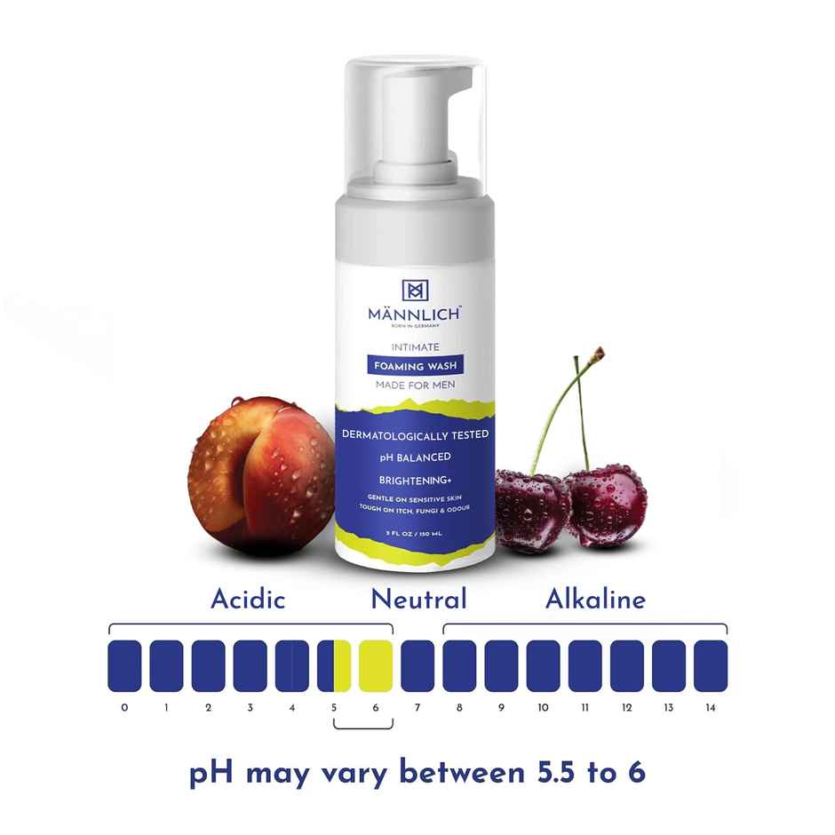 Mannlich Intimate Foaming Wash For Men Ph Balanced