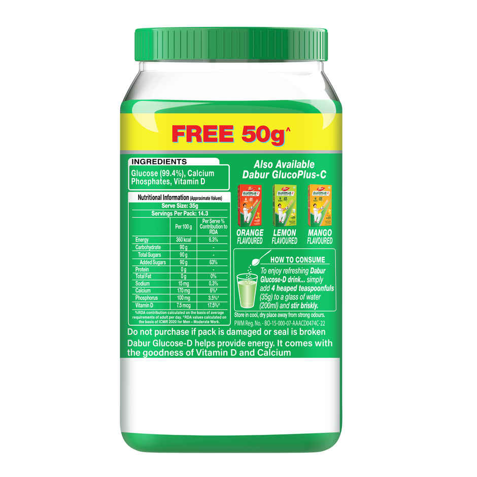 Dabur Glucose-D Instant Energy Powder