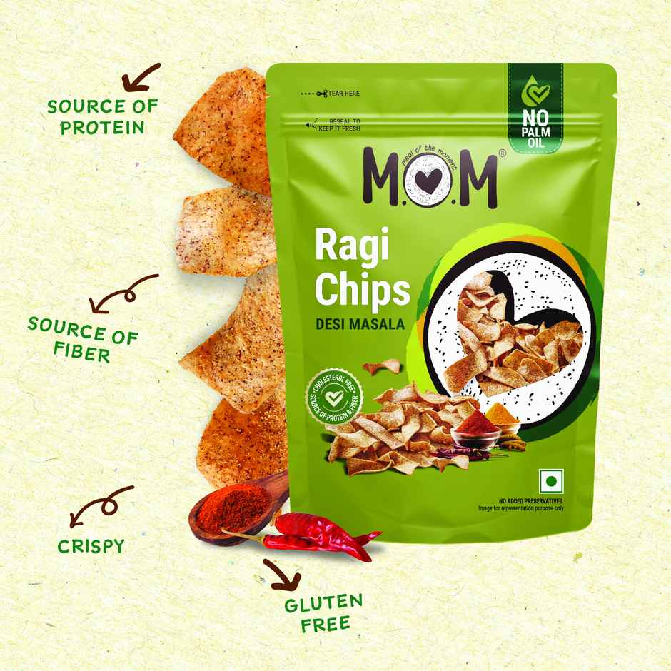MOM Desi Masala Ragi Chips | No Palm Oil