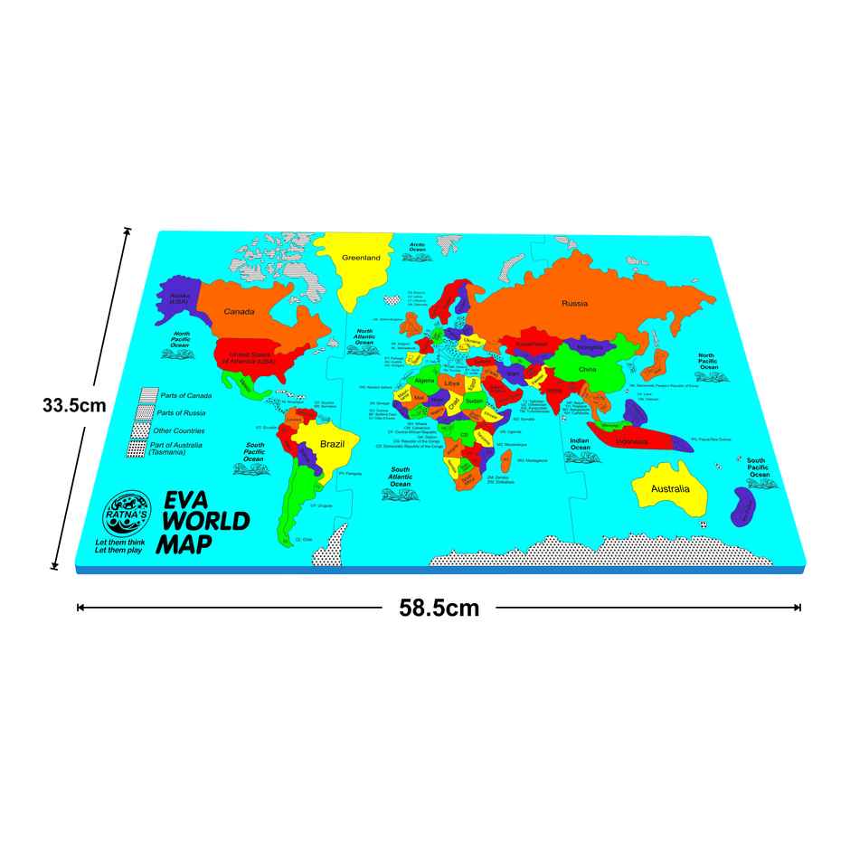 Ratna's Eva World Map Puzzle