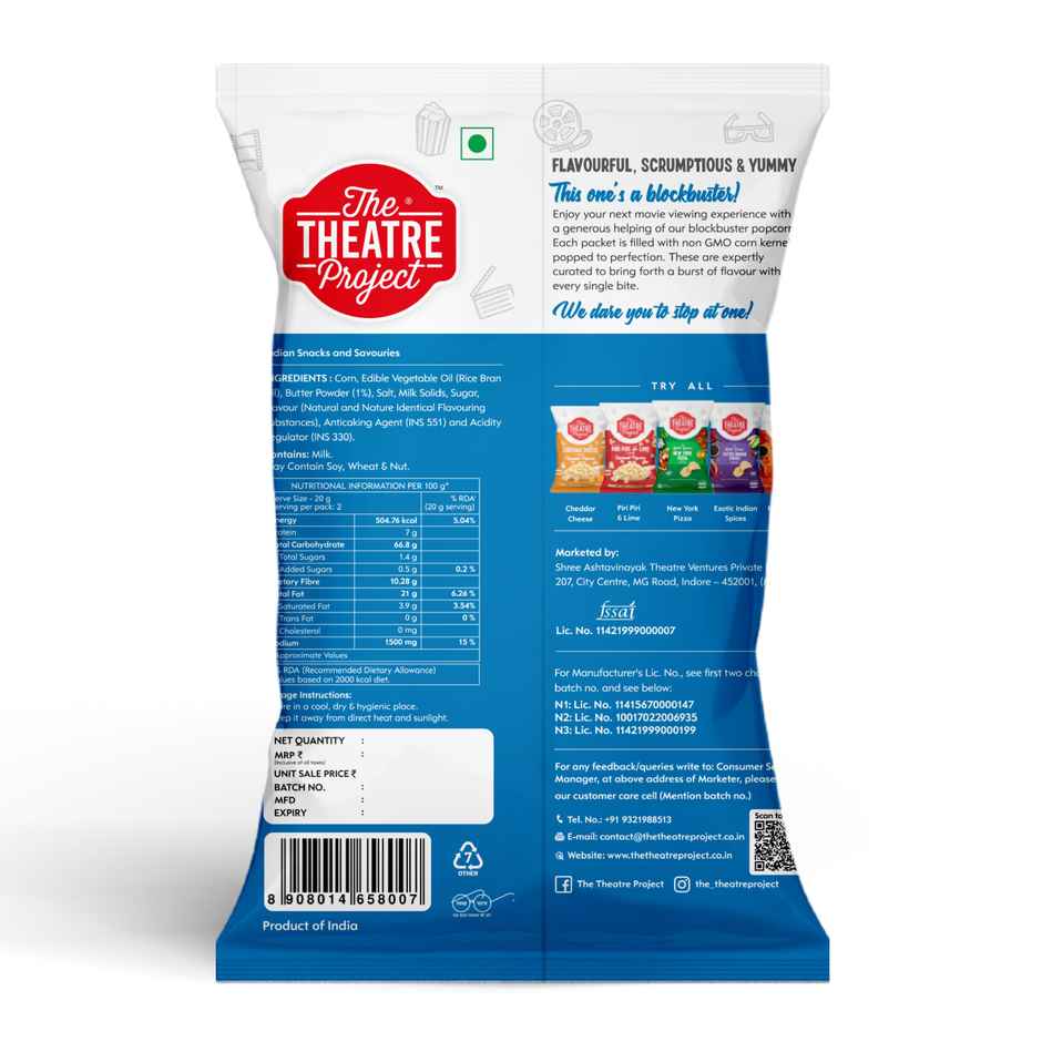 The Theatre Project Gourmet Popcorn | Movie Theatre Butter
