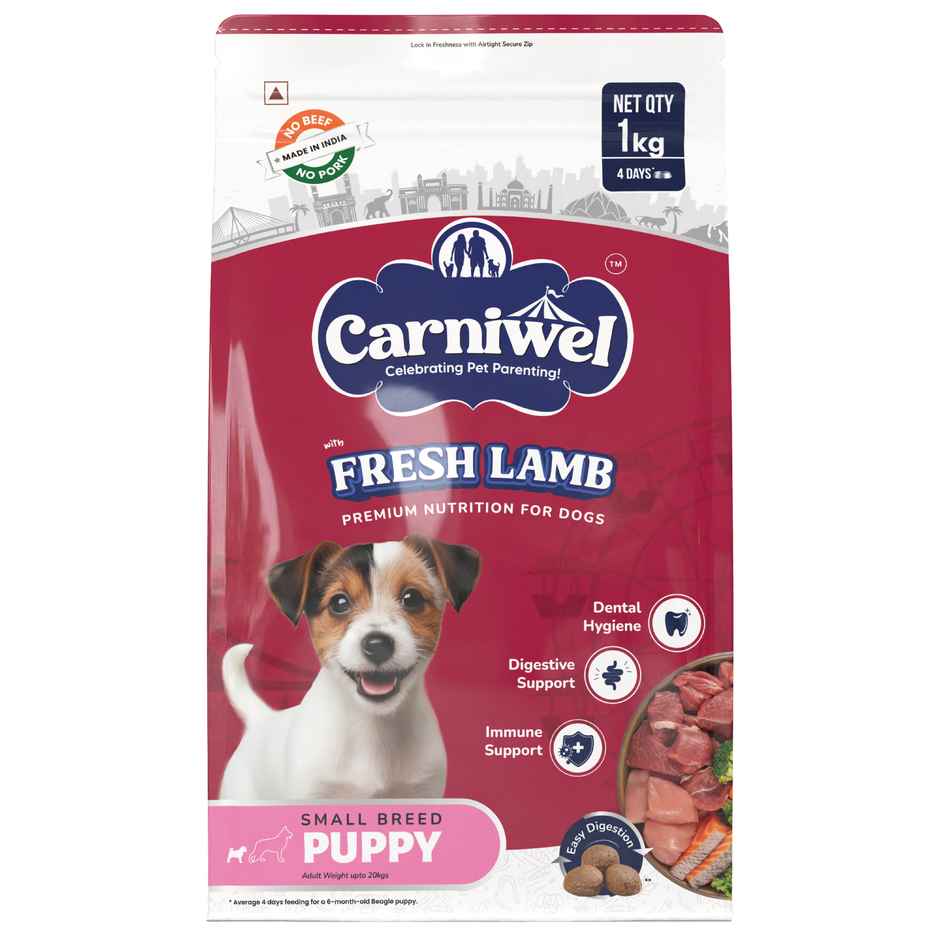 Carniwel Fresh Lamb Dry Dog Food For Small Breed | Puppy