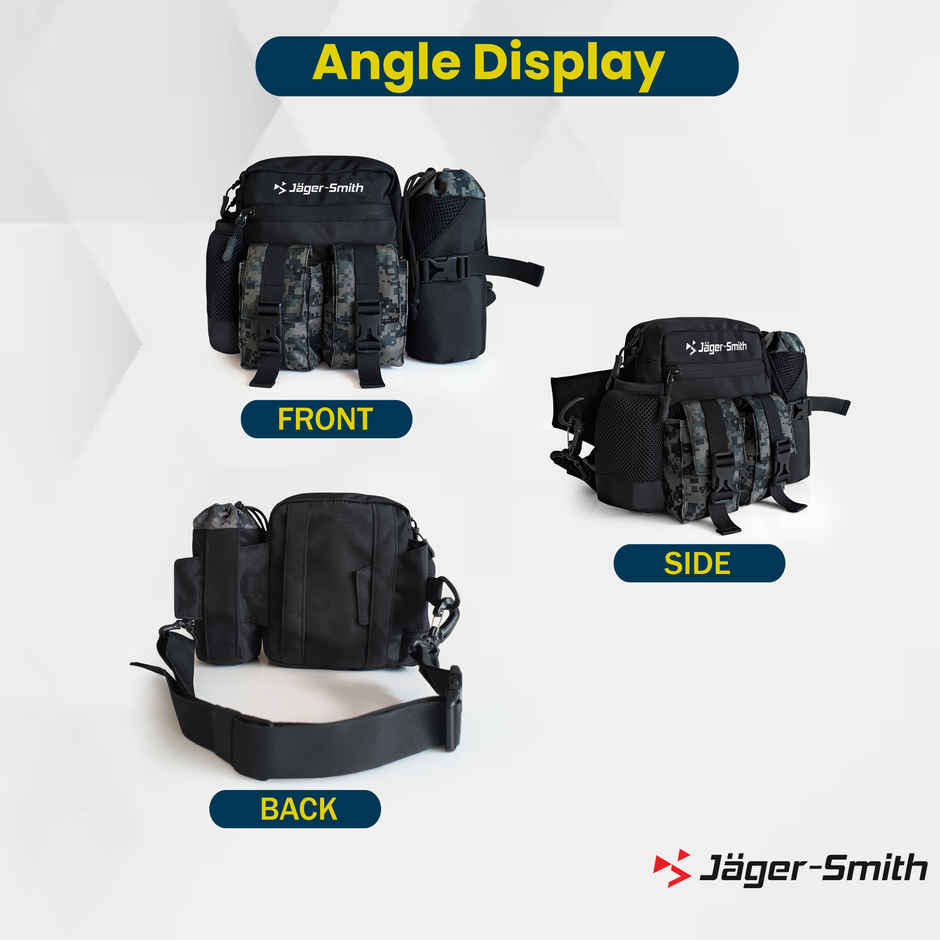 Jager-Smith JSWB 101 Adventure Multipurpose Waist Bag | Black and Camoflogue