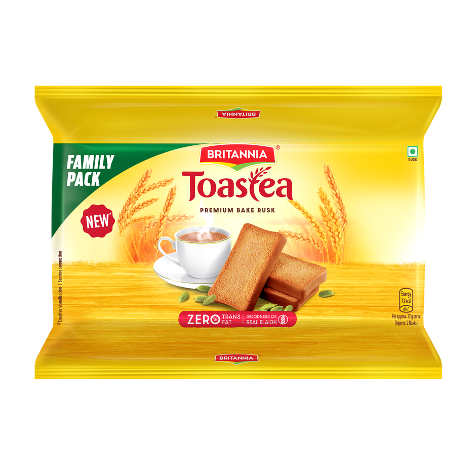 Britannia Toastea Premium Bake Rusk With Real Elaichi