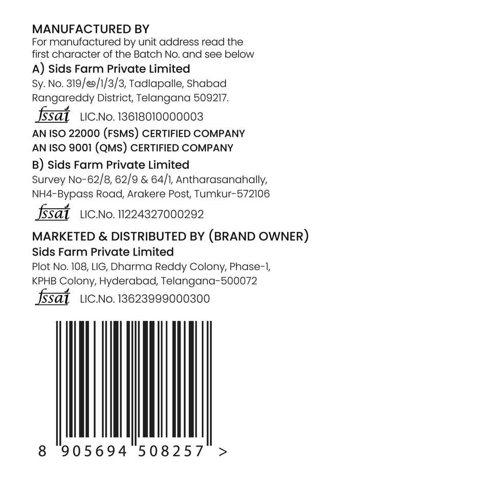 Sid's Farm Tested A2 Buffalo Milk (No Antibiotics . No Hormones . No Preservatives)